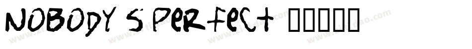 Nobody s Perfect字体转换